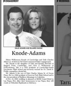 Marriage of Knode / Adams