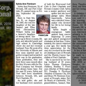Obituary for Sylvia Ann Finnicum